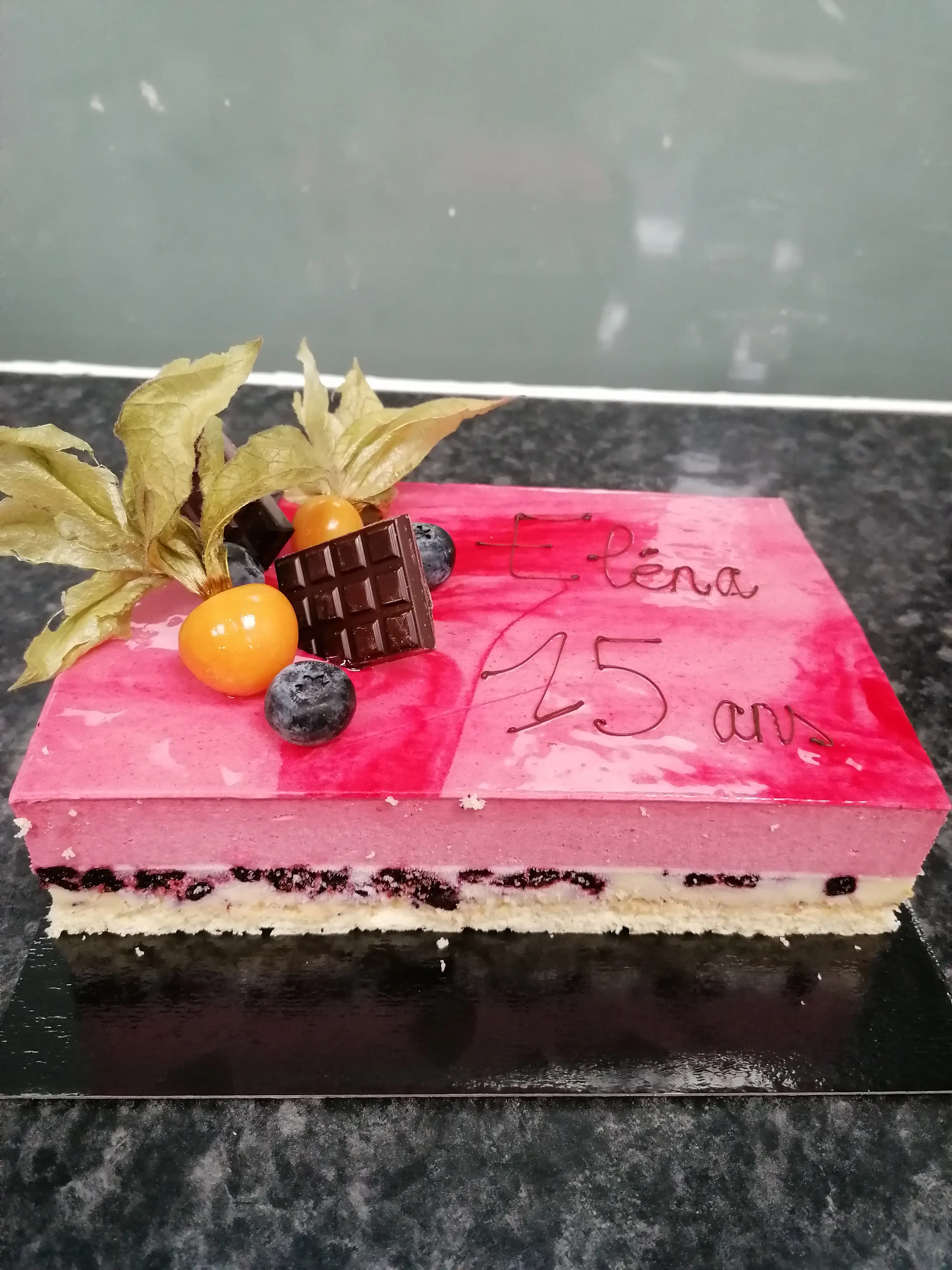 Le fraîcheur (framboise, vanille, myrtille) 